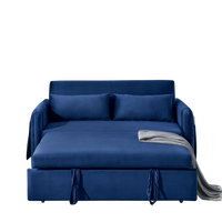 Elegant Velvet Convertible Sofa Bed with Armrests USA