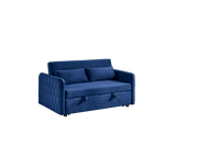 Elegant Velvet Convertible Sofa Bed with Armrests USA