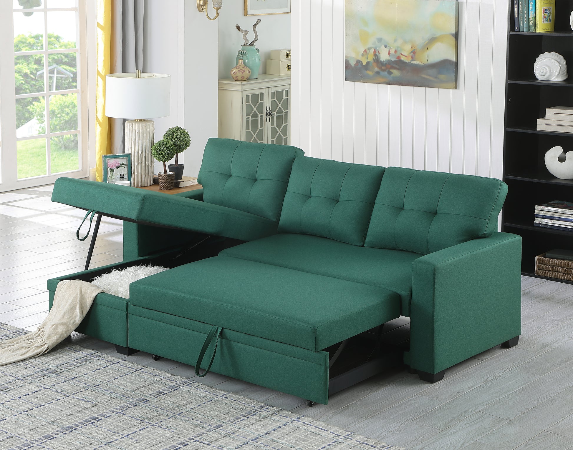 Elegant Velvet Sectional Sofa with Chaise Lounge USA