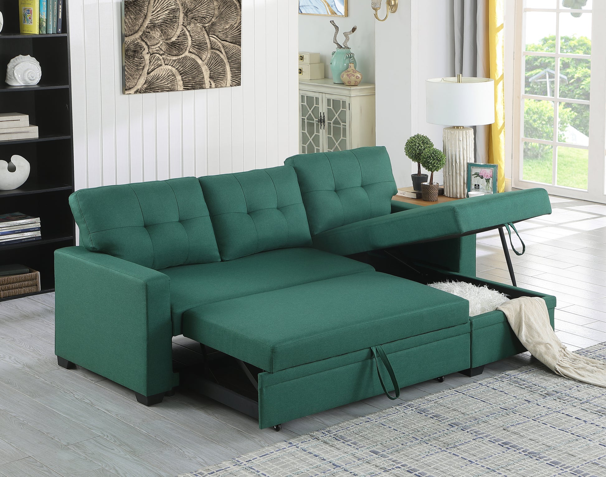 Elegant Velvet Sectional Sofa with Chaise Lounge USA