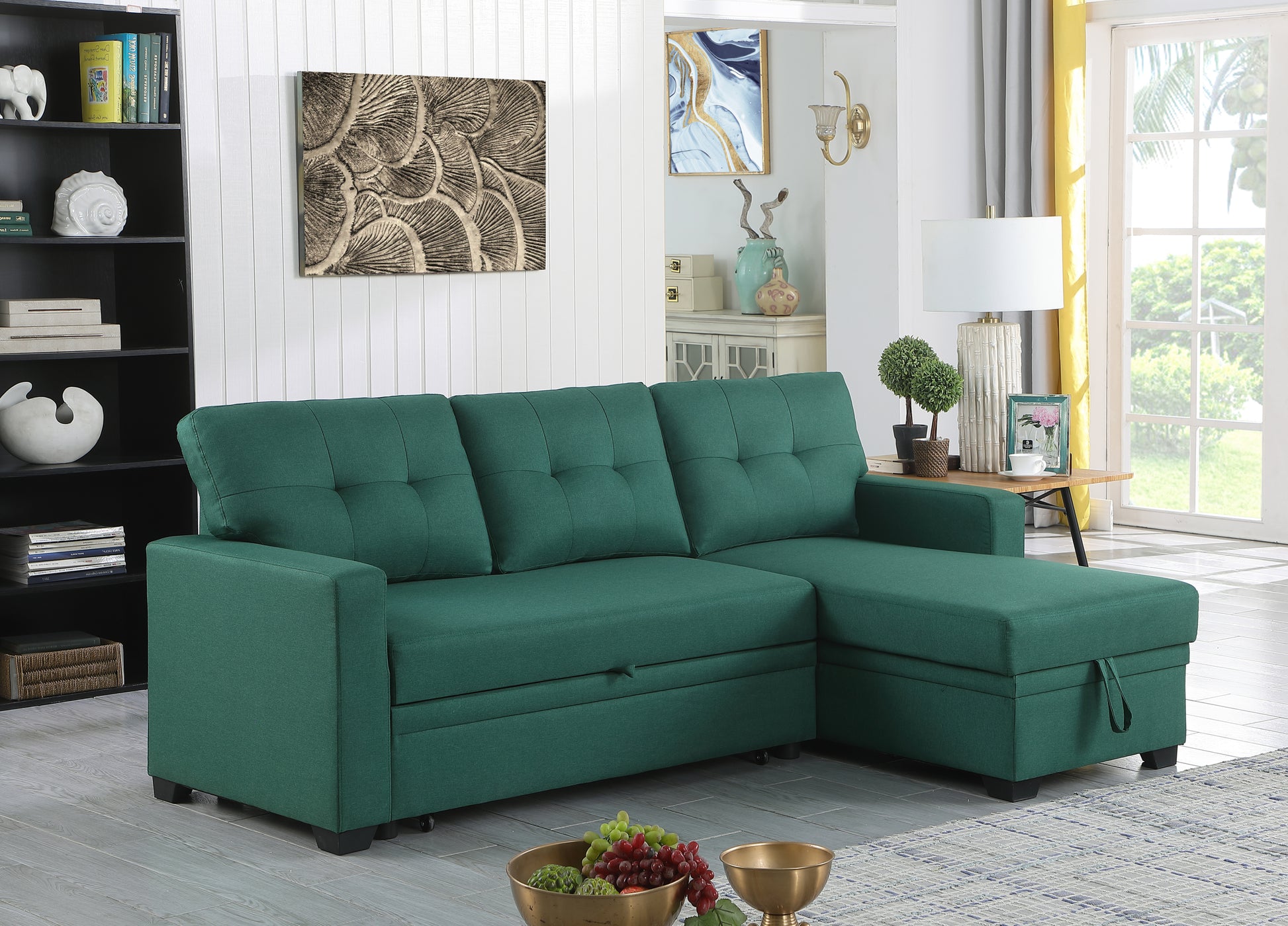 Elegant Velvet Sectional Sofa with Chaise Lounge USA