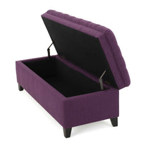 Elegant Velvet Storage Chaise Lounge with Plush Cushion