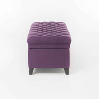 Elegant Velvet Storage Chaise Lounge with Plush Cushion