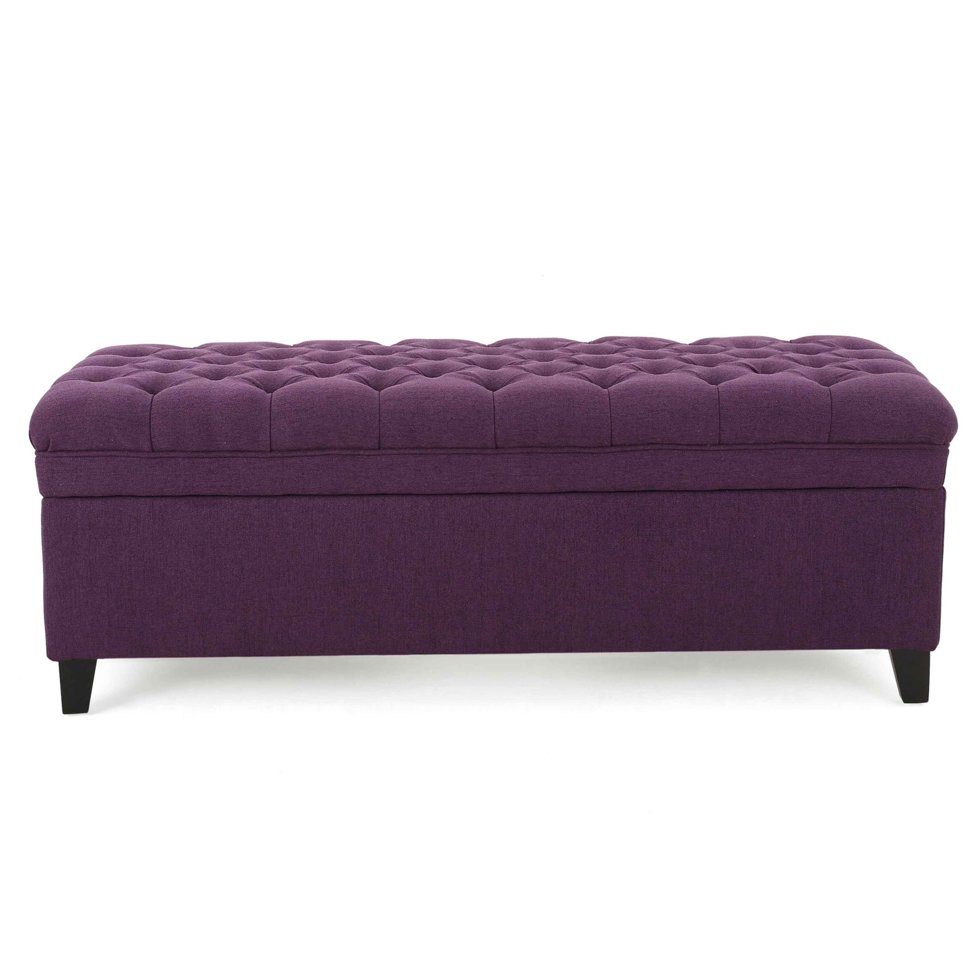 Elegant Velvet Storage Chaise Lounge with Plush Cushion