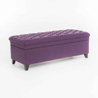 Elegant Velvet Storage Chaise Lounge with Plush Cushion