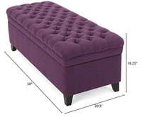 Elegant Velvet Storage Chaise Lounge with Plush Cushion