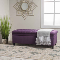 Elegant Velvet Storage Chaise Lounge with Plush Cushion