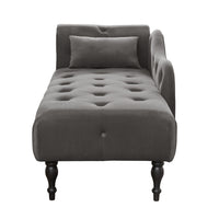 Elegant Velvet Tufted Chaise Lounge with Metallic Nailhead Trim USA