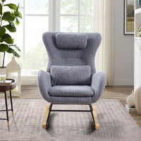 Elegant Winged Armchair with Tufted Backrest USA