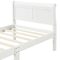 Elegant Wood Platform Twin Bed Frame by Furnistra- USA