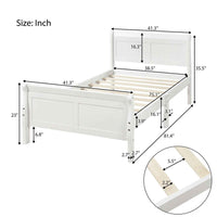 Elegant Wood Platform Twin Bed Frame by Furnistra- USA