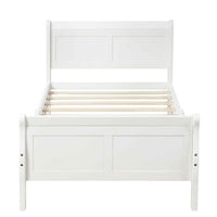 Elegant Wood Platform Twin Bed Frame by Furnistra- USA