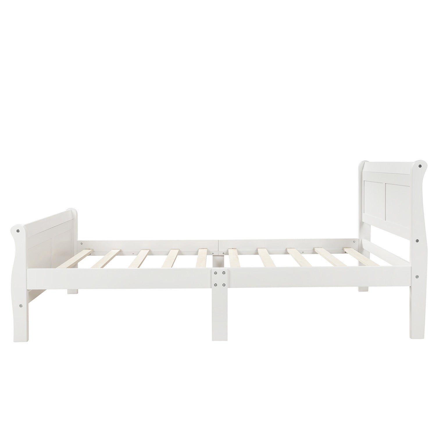 Elegant Wood Platform Twin Bed Frame by Furnistra- USA