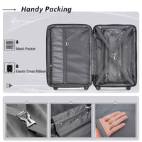 Expandable 2-Piece Hardside Spinner Luggage Set USA