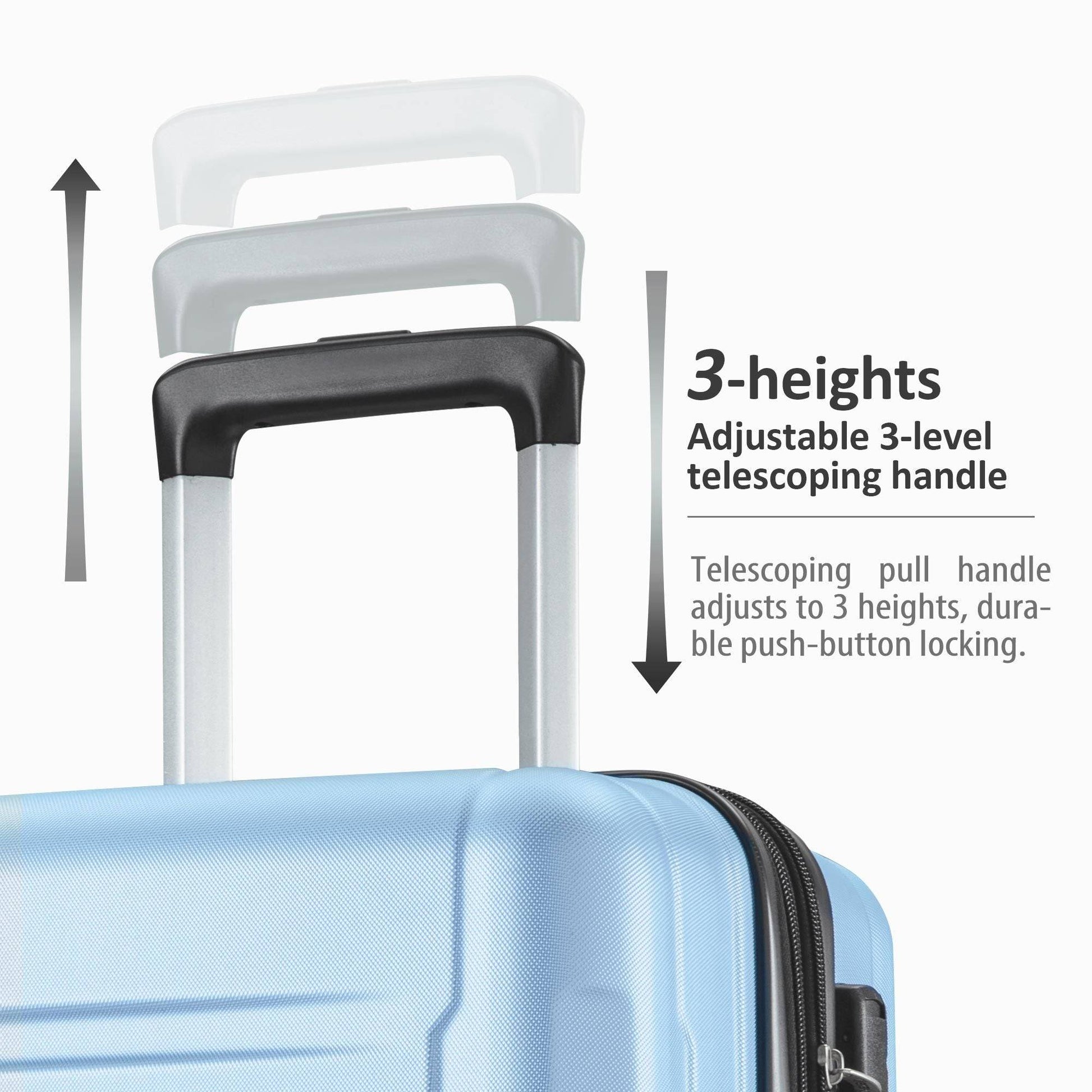 Expandable 2-Piece Hardside Spinner Luggage Set USA