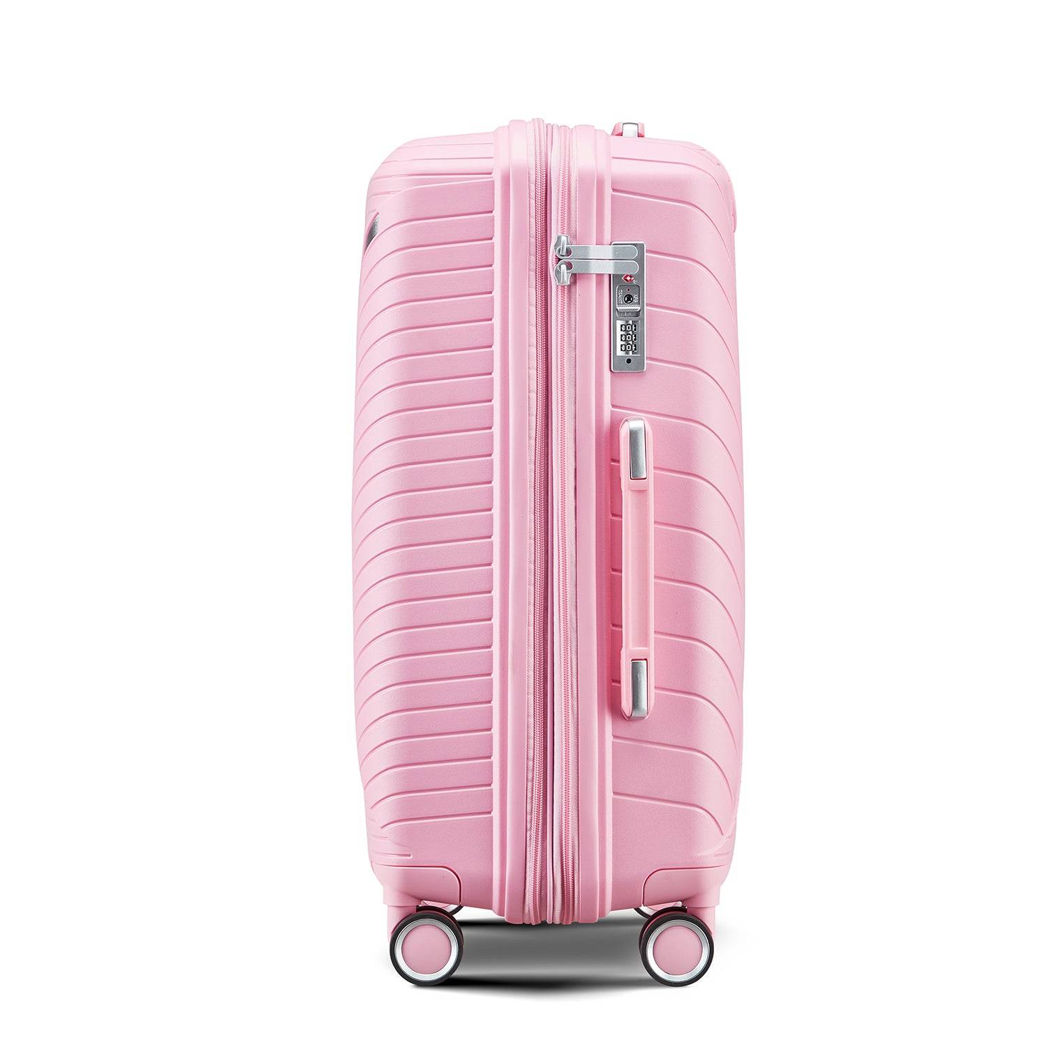 Expandable Lightweight Luggage Set in Stylish Pink USA