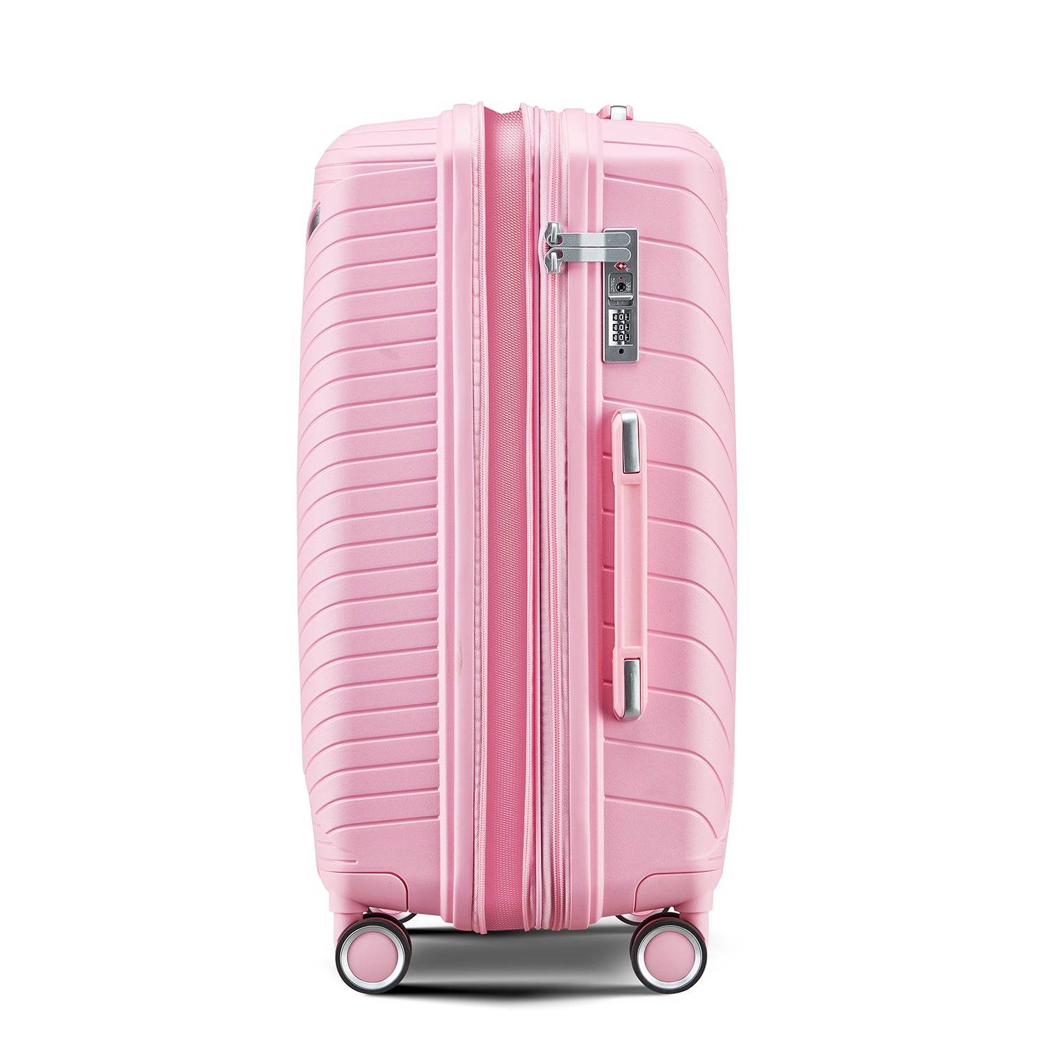 Expandable Lightweight Luggage Set in Stylish Pink USA