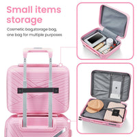 Expandable Lightweight Luggage Set in Stylish Pink USA