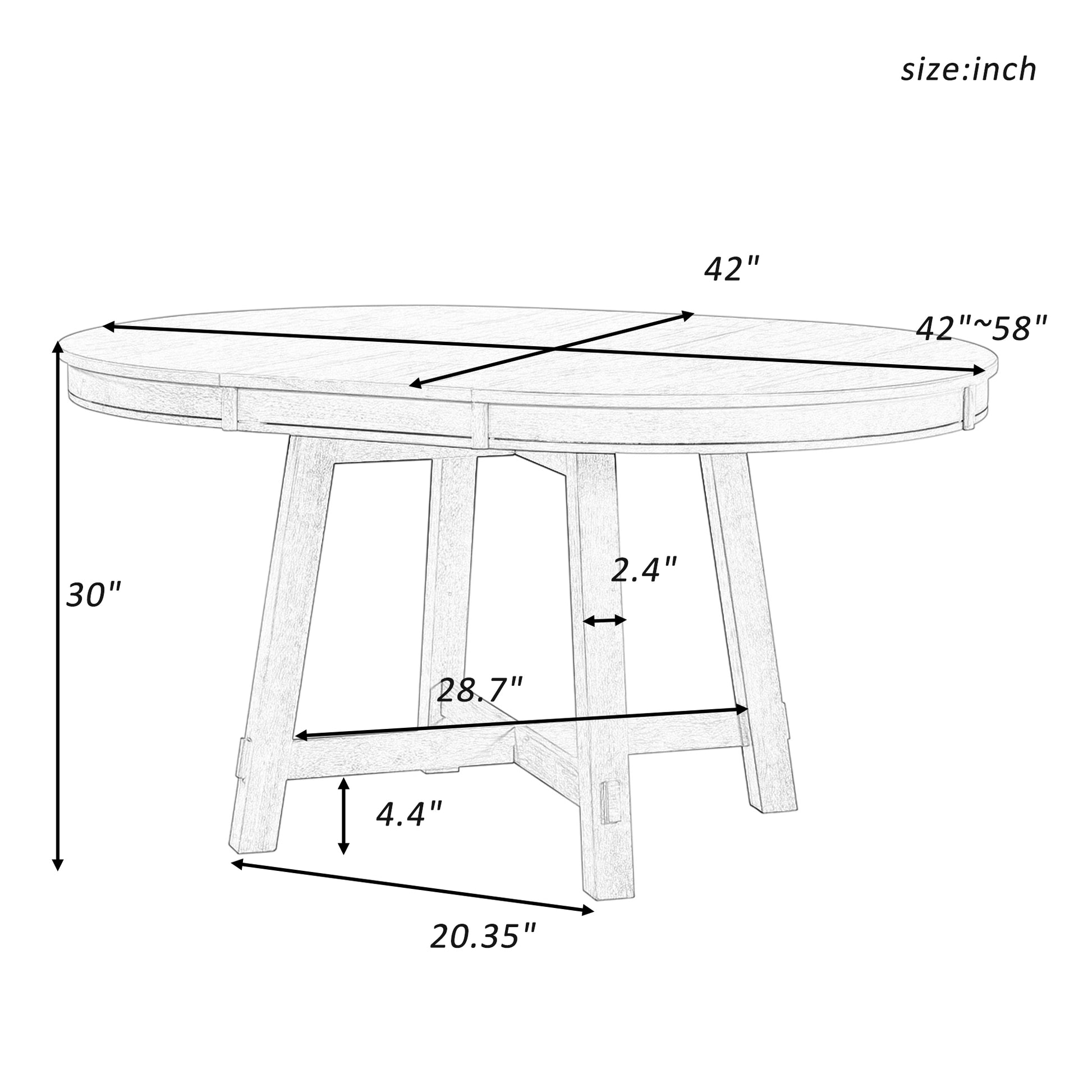 Exquisite Farmhouse Oak Extendable Dining Table USA