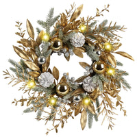 Festive Christmas Wreath with Golden Accents USA