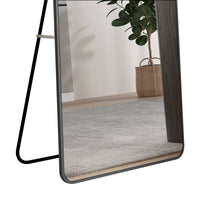 Full-Length Arched Black Mirror - Stylish Aluminum Frame for Any Space USA