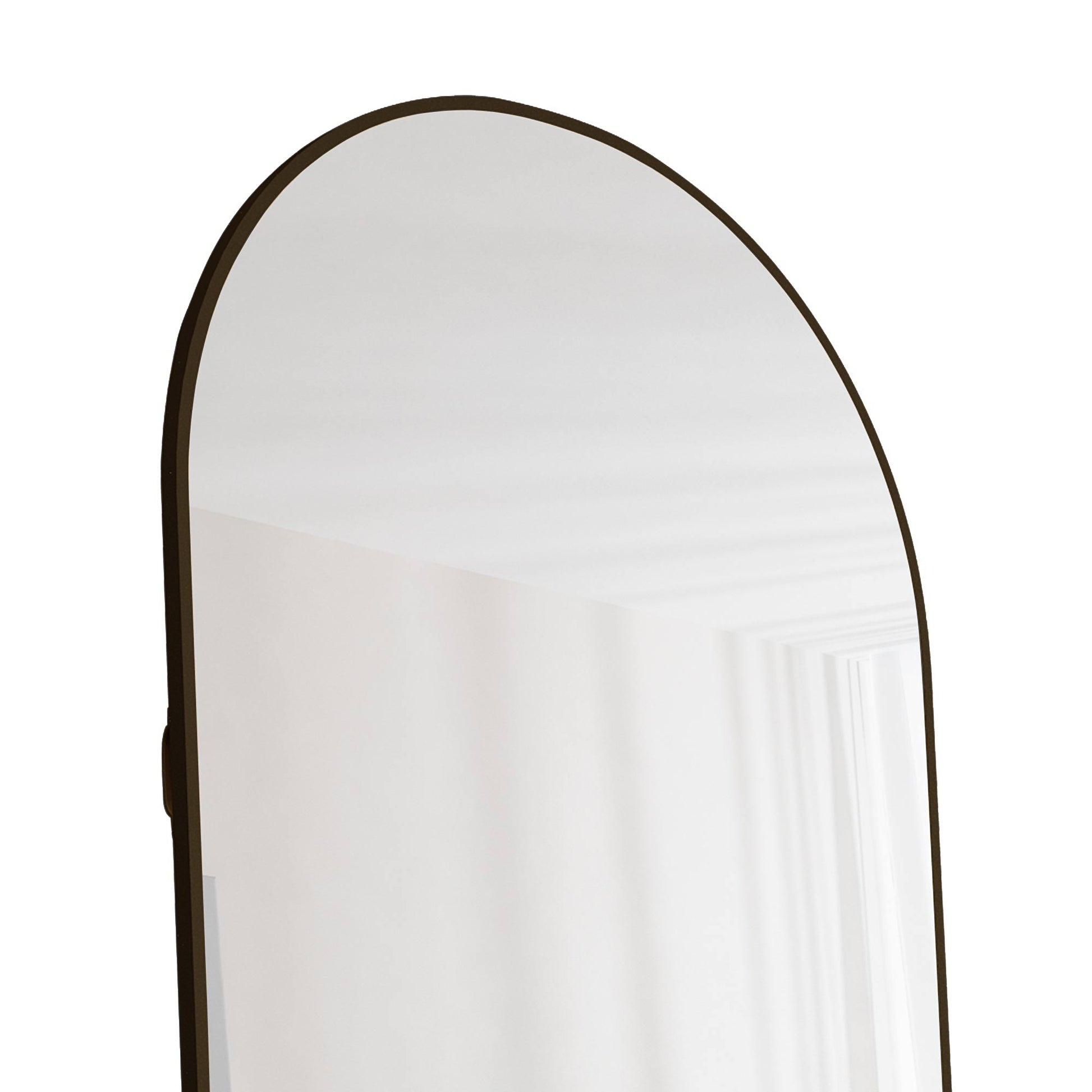 Full-Length Arched Black Mirror - Stylish Aluminum Frame for Any Space USA