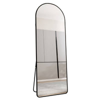 Full-Length Arched Black Mirror - Stylish Aluminum Frame for Any Space USA