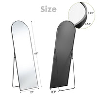 Full-Length Decorative Standing Mirror with Thin Aluminum Alloy Frame - 21 x 64 - Black USA