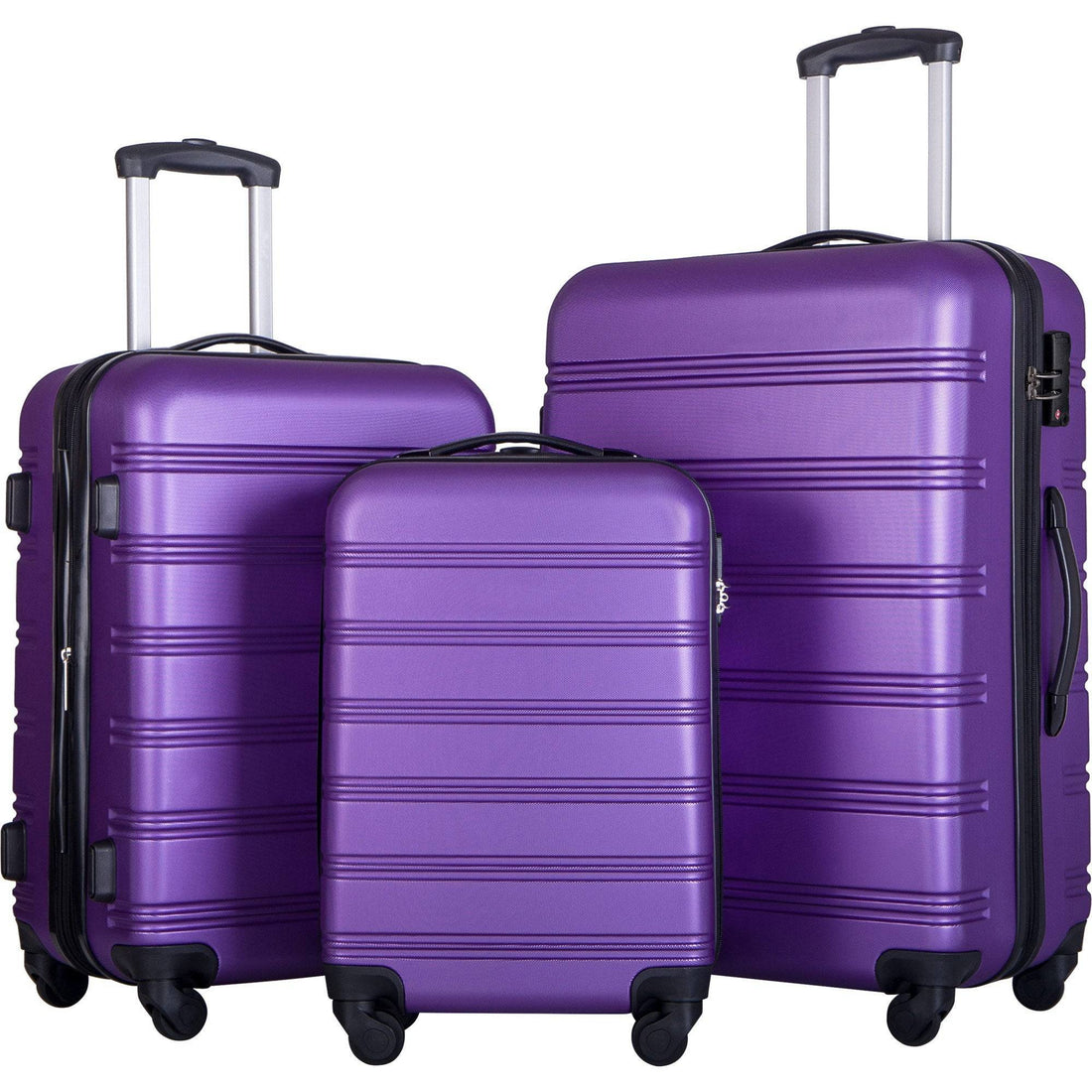 Furnistra 3-Piece Hardside Spinner Luggage Set - 20 24 28 Suitcases with TSA Lock USA