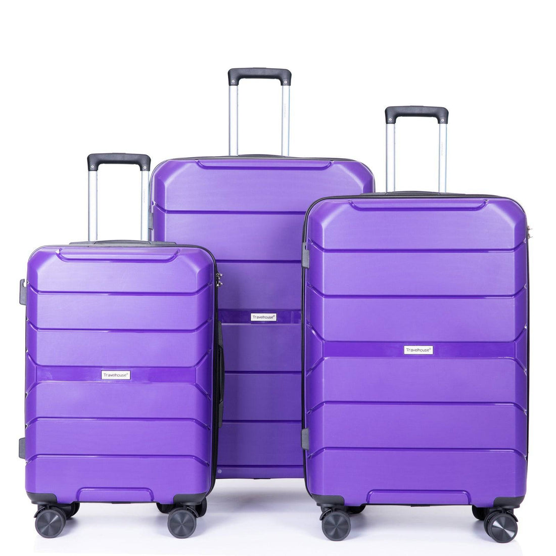 Furnistra 3-Piece Hardside Spinner Luggage Set - Purple USA