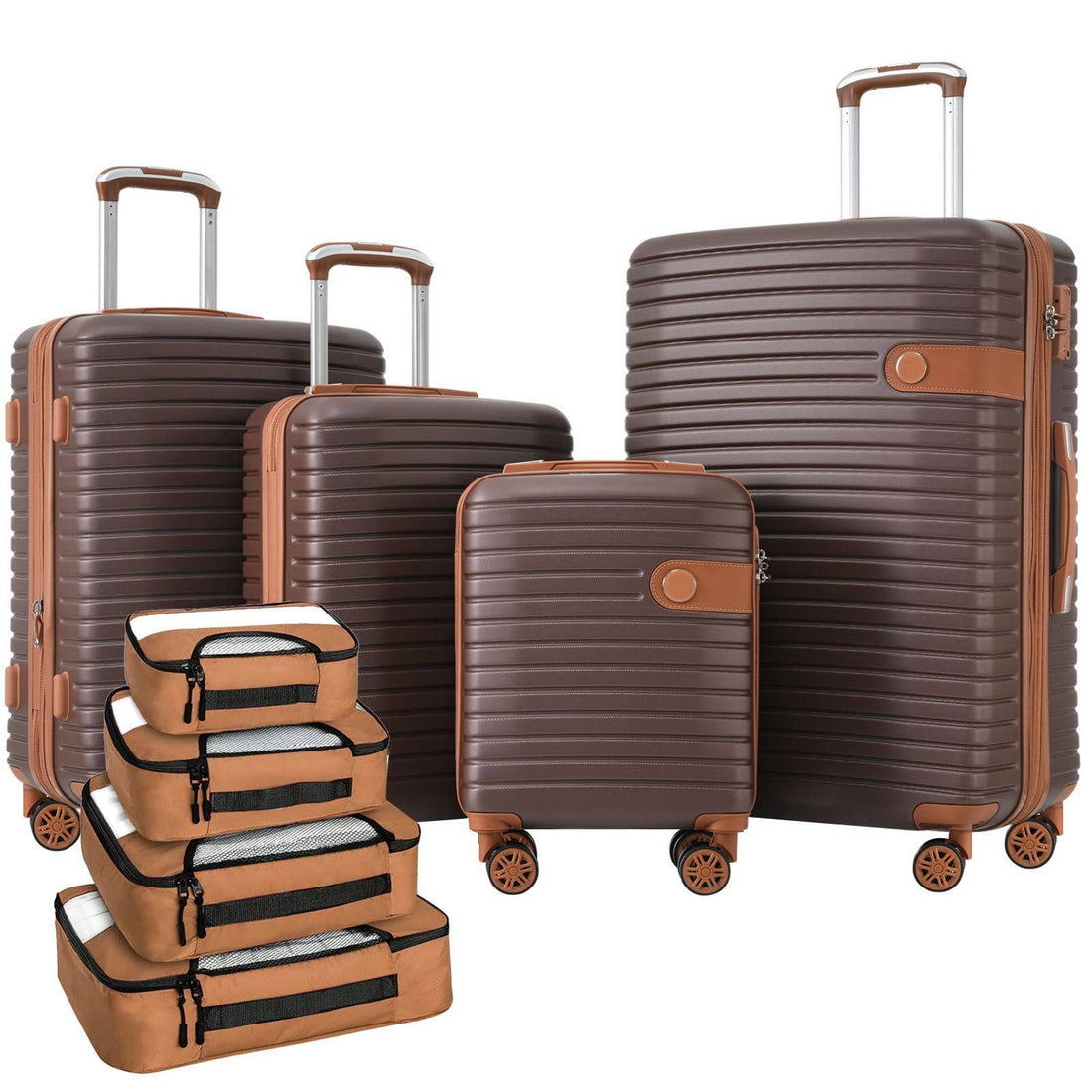 Furnistra 4-Piece Expandable Hardside Luggage Set with Spinner Wheels USA