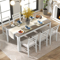 Furnistra 7-Piece Extendable Dining Set with Cushioned Chairs USA