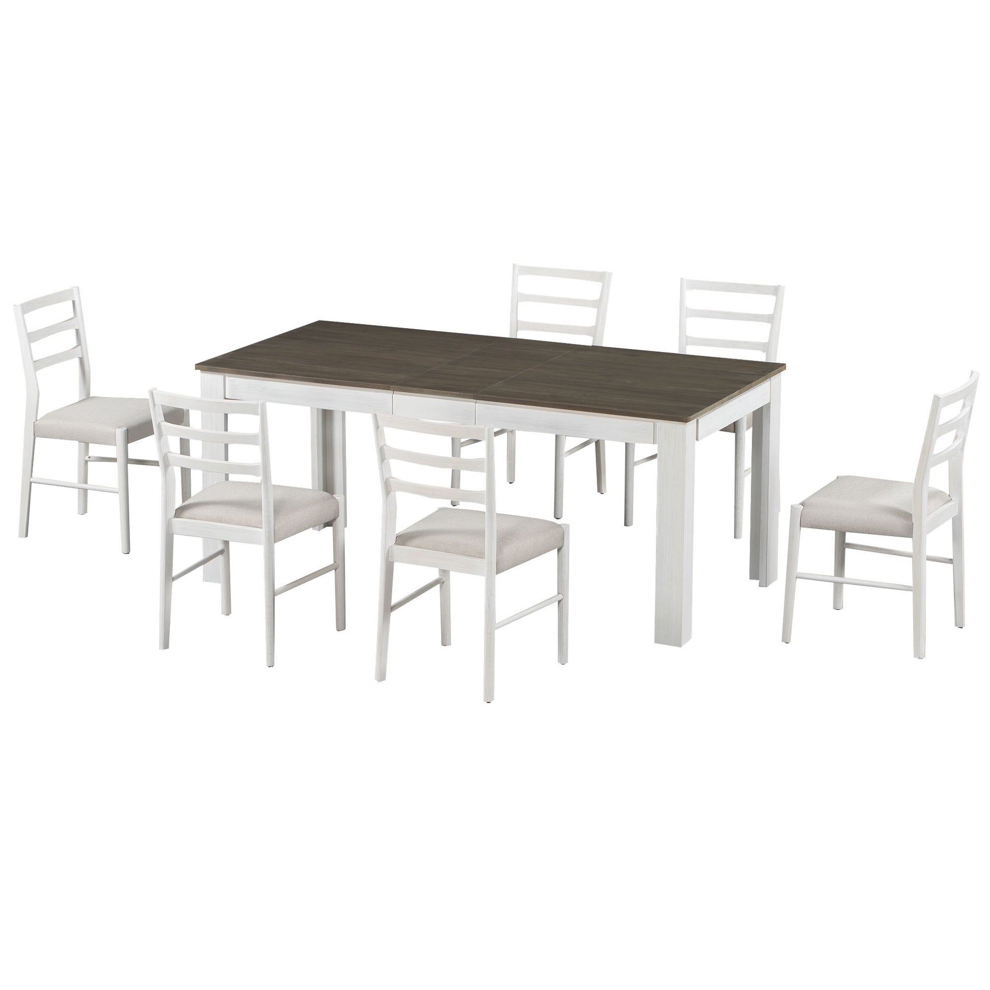 Furnistra 7-Piece Extendable Dining Set with Cushioned Chairs USA