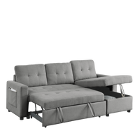 Furnistra Convertible Sofa Bed with Storage Chaise USA