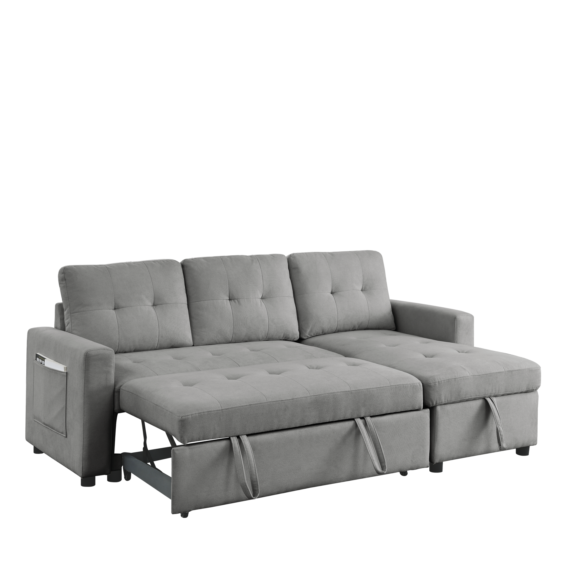 Furnistra Convertible Sofa Bed with Storage Chaise USA