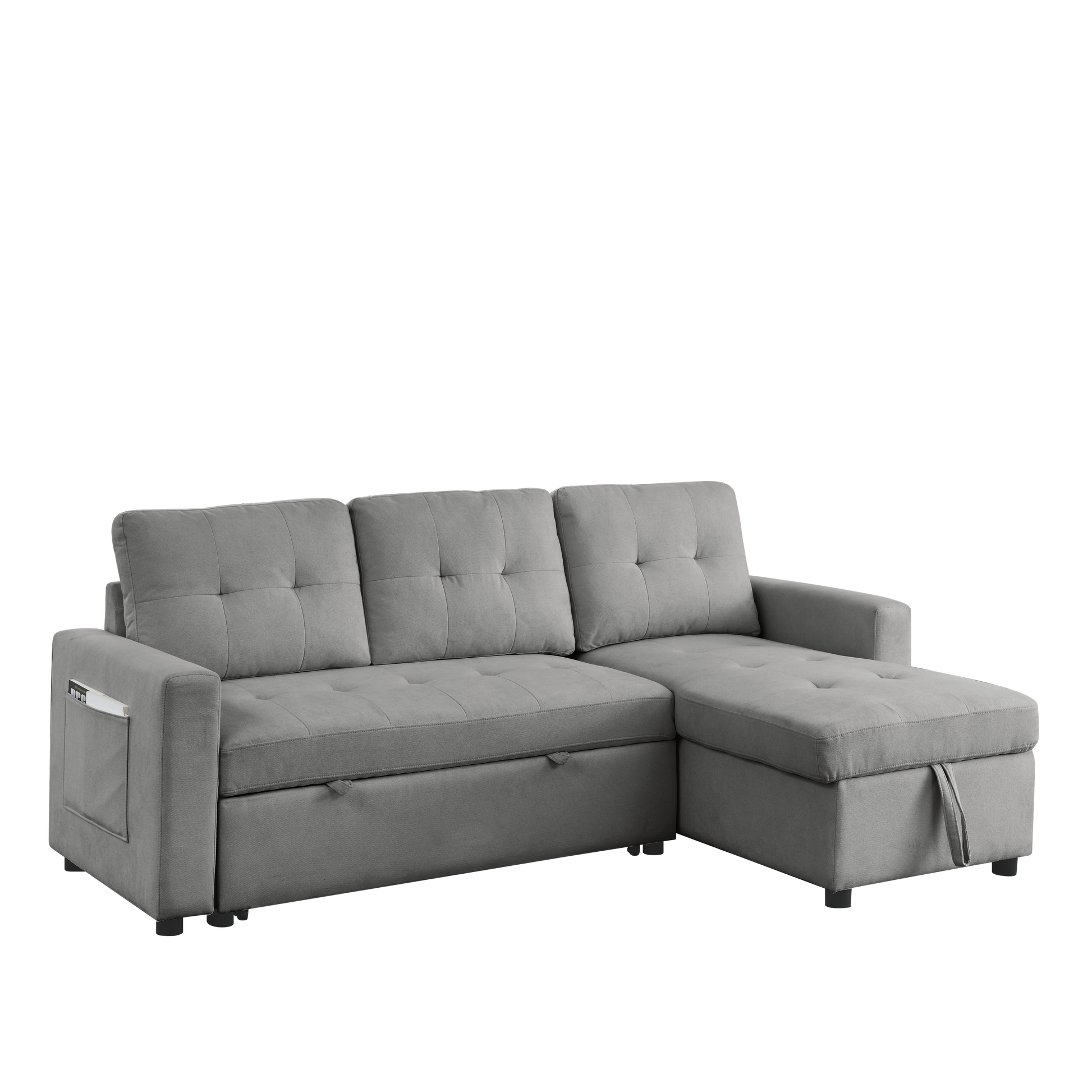 Furnistra Convertible Sofa Bed with Storage Chaise USA