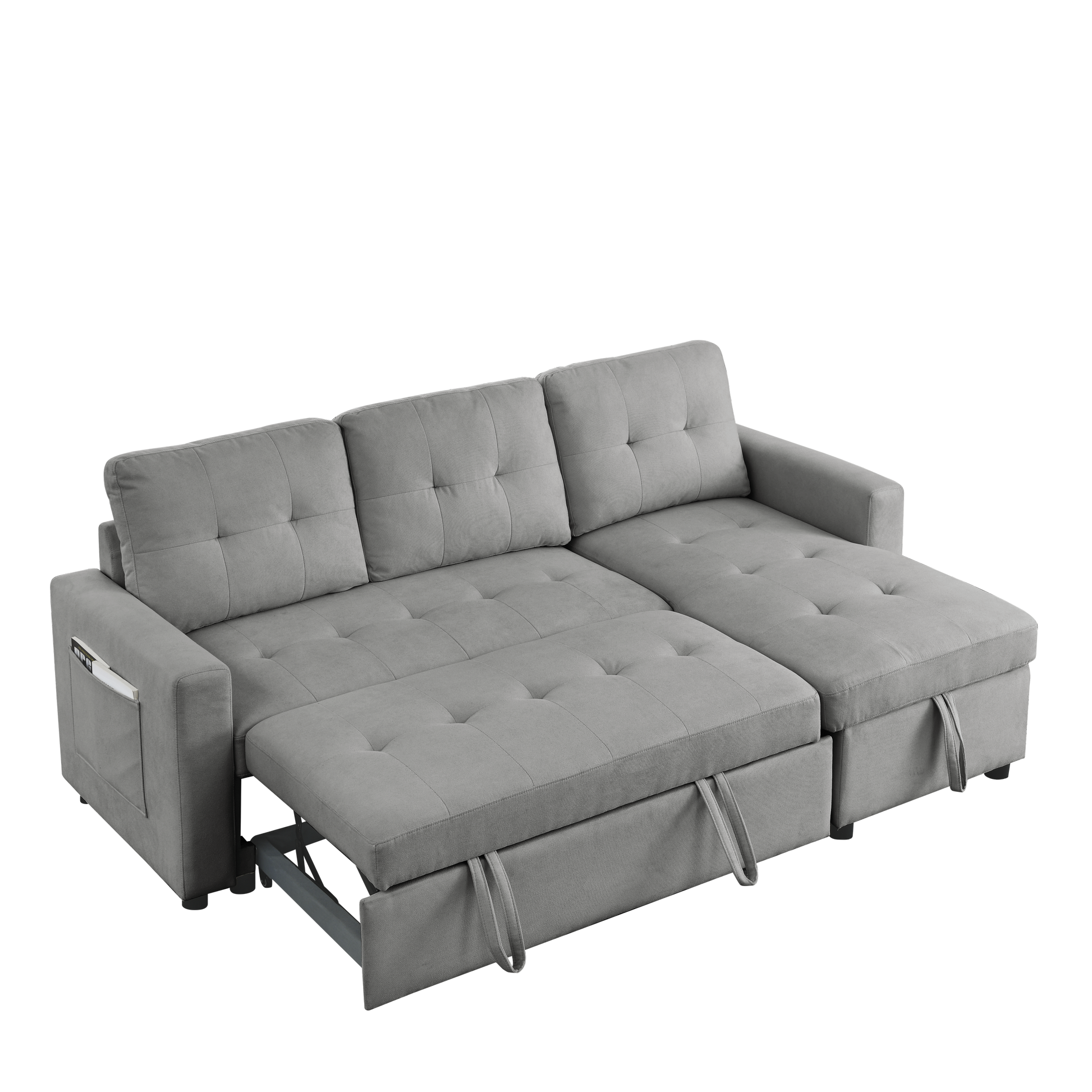 Furnistra Convertible Sofa Bed with Storage Chaise USA