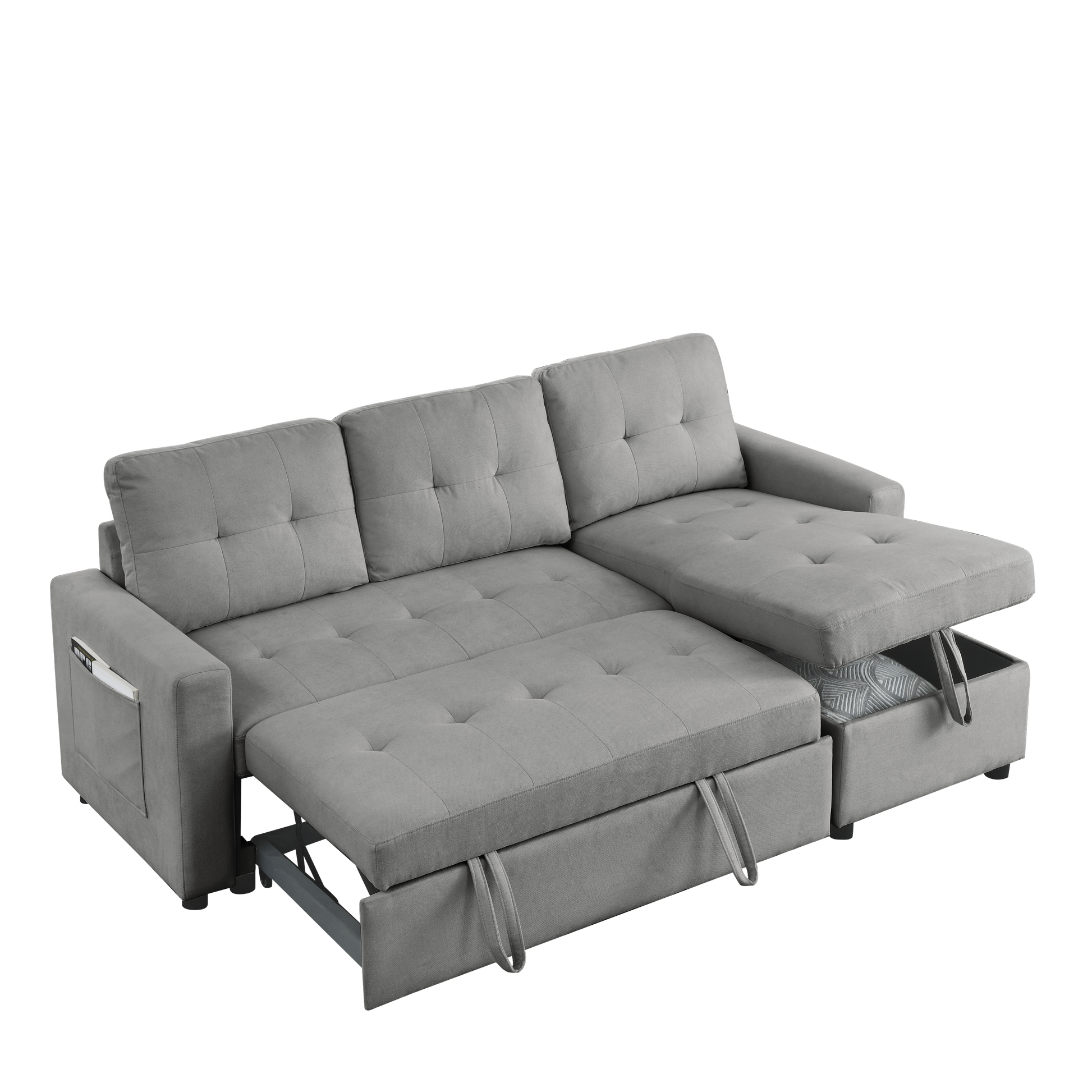 Furnistra Convertible Sofa Bed with Storage Chaise USA