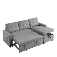 Furnistra Convertible Sofa Bed with Storage Chaise USA