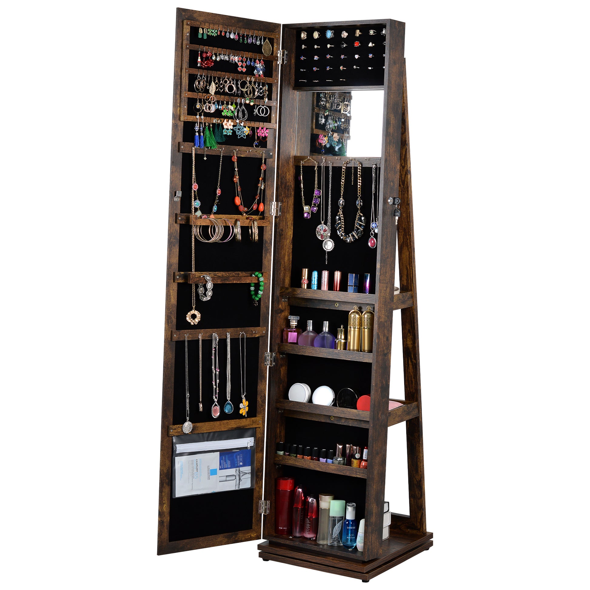 Furnistra Deluxe Wine and Liquor Cabinet with Full Length Mirror USA