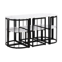 Furnistra Modern 7-Piece Marble Dining Set USA