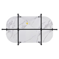 Furnistra Modern 7-Piece Marble Dining Set USA