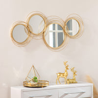 Furnistra Modern Geometric Metal Wall Mirrors - Decorative Home Accents USA