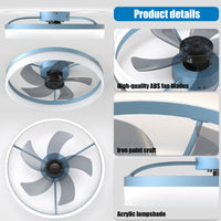 Furnistra Modern Low Profile Ceiling Fan with Dimmable LED Lights USA