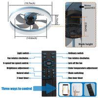 Furnistra Modern Low Profile Ceiling Fan with Dimmable LED Lights USA