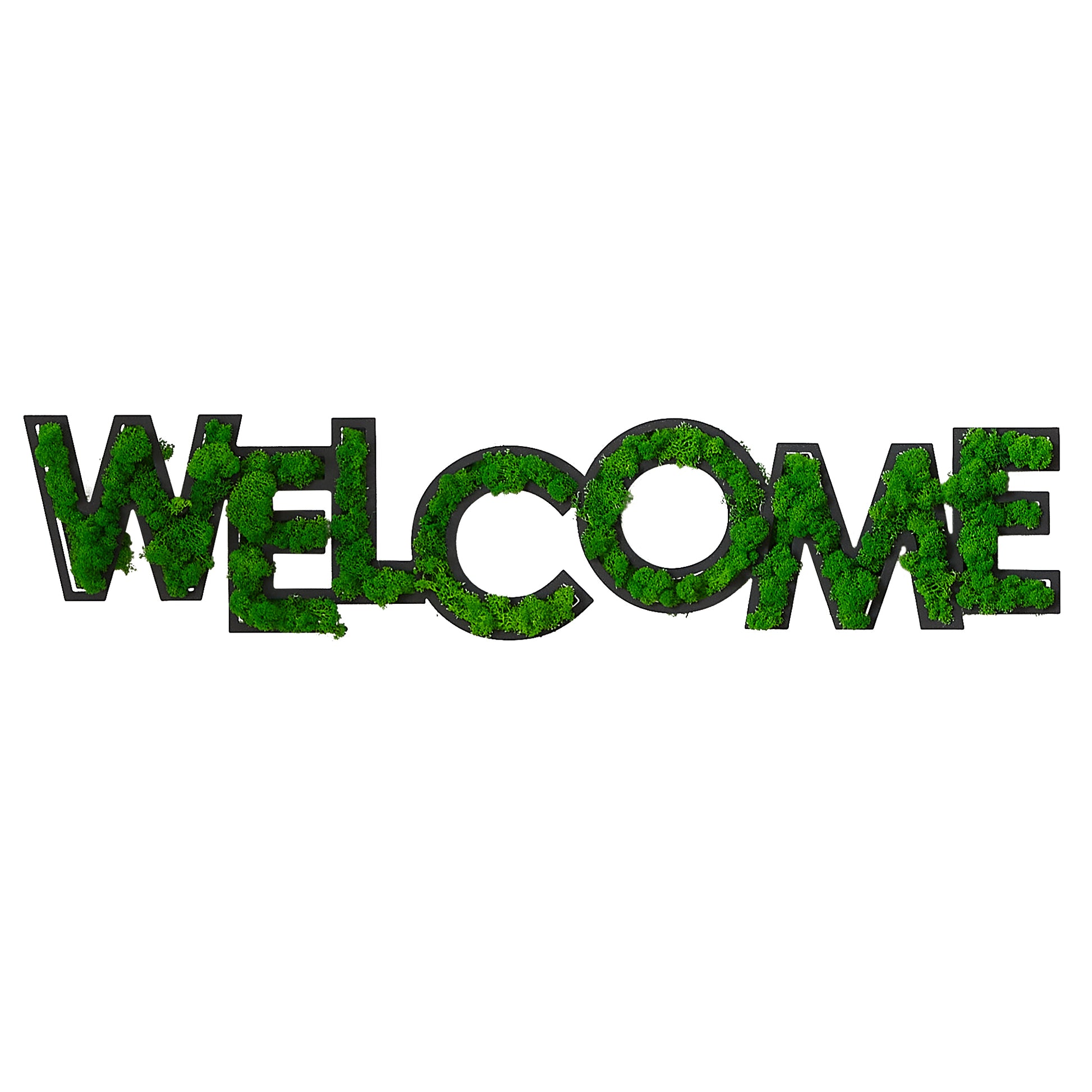 Furnistra Modern Welcome Wall Decor in Moss Green USA