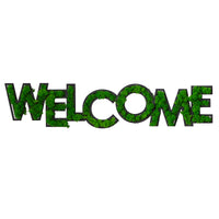 Furnistra Modern Welcome Wall Decor in Moss Green USA