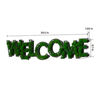 Furnistra Modern Welcome Wall Decor in Moss Green USA