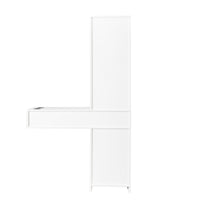 Furnistra Modern White Storage Desk with Shelves USA