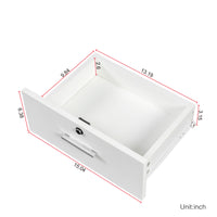 Furnistra Modern White Storage Desk with Shelves USA